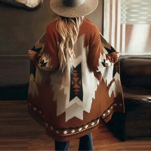 Boho Western Aztec Open Front Lightweight Coat